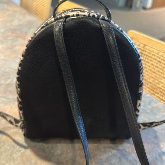 Kate Spade New York Black Leopard Sammy Grove Street Leather Backpack - Picture 4 of 5